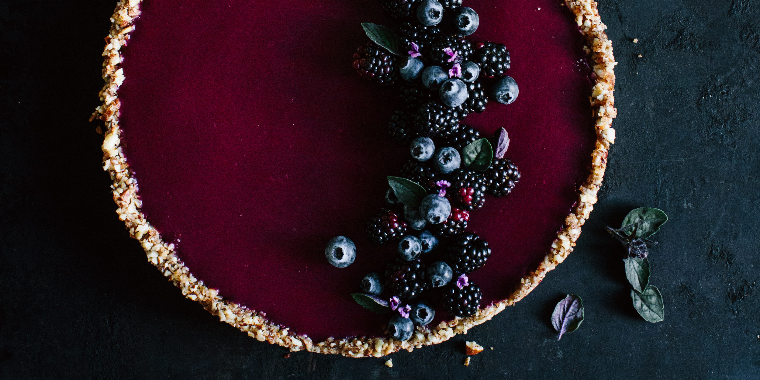 Dark Berries Tart With Basil Sweet Stone